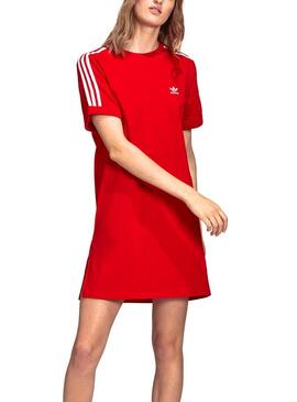 Vestito Adidas Roll Up Rosso per Donna