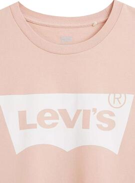 T-Shirt Levis Seasonal Batwing Rosa per Donna