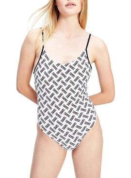 Costume da bagno Tommy Jeans Cheeky One-Piece Bianco Donna