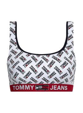 Top Bikini Tommy Jeans Bralette Bianco per Donna