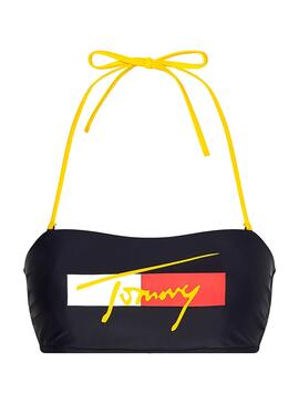 Costume da bagno Tommy Jeans Bandeau Fixed Blu Navy Donna