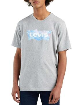 T-Shirt Levis Badwing Cloud Grigio per Uomo