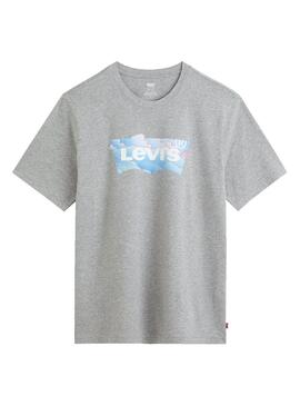 T-Shirt Levis Badwing Cloud Grigio per Uomo