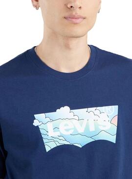 T-Shirt Levis Badwing Cloud Blu Navy Uomo