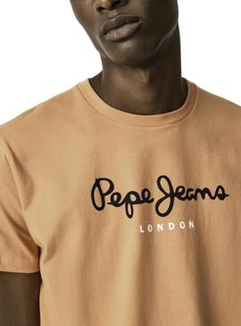 T-Shirt Pepe Jeans Eggo Arancio per Uomo