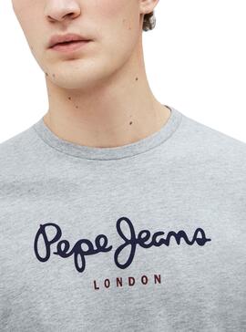 T-Shirt Pepe Jeans Eggo Long Grigio per Uomo