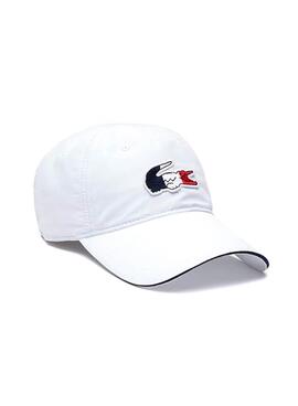 Cappello Lacoste Logo oversize Bianco per Uomo