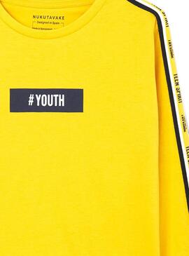 T-Shirt Mayoral Nastri d'oro Giallo per Bambino