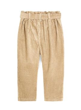 Pantaloni Lunghi Mayoral Cintura Sabbia per Bambina