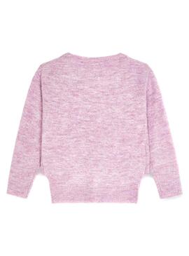 Pullover Mayoral Intarsio Flores Lilla per Bambina