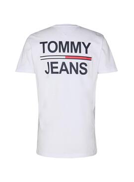 T-Shirt Tommy Jeans Bold Flag Bianco Uomo