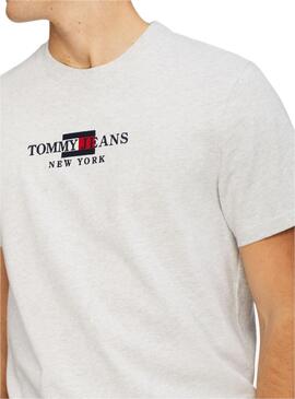 T-Shirt Tommy Jeans Timeless Grigio per Uomo
