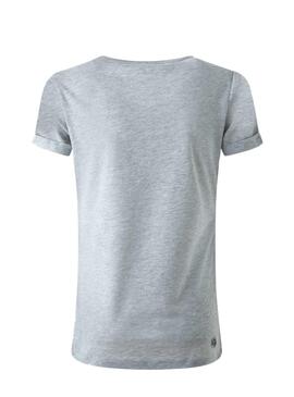 T-Shirt Pepe Jeans Patience Grigio per Donna