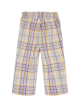 Pantaloni Mayoral Cropped Quadri Multi per Bambina