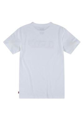 T-Shirt Levis Logo 3D Bianco per Bambino
