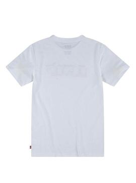 T-Shirt Levis Logo 3D Bianco per Bambino