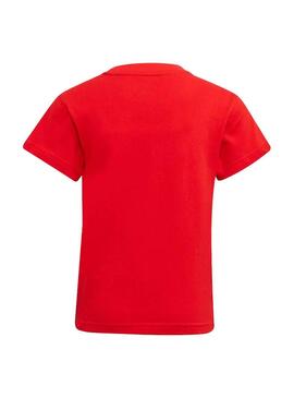 T-Shirt Adidas Trefoil Rosso per Bambino