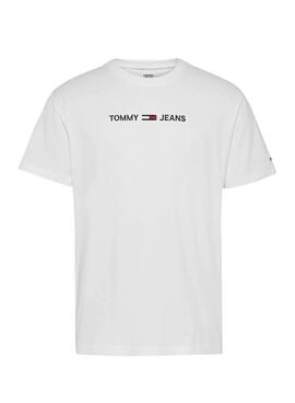 T-Shirt Tommy Jeans Small Text Bianco Uomo