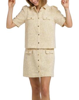 Camicia Naf Naf Tweed Giallo per Donna