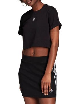 T-Shirt Adidas Essentials Cropped Nero Donna