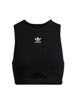 Top Adidas Adicolor a coste Nero per Donna