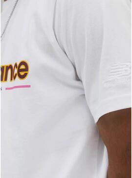 T-Shirt New Balance Atletica Bianco per Uomo 