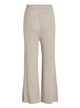 Pantaloni Culotte Vila Viribbia Beige per Donna