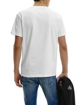 T-Shirt Calvin Klein Instit Bianco per Uomo