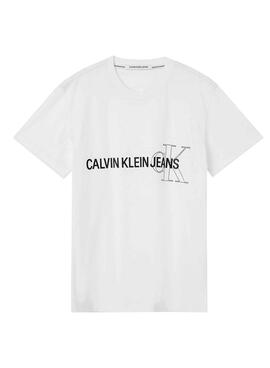 T-Shirt Calvin Klein Instit Bianco per Uomo