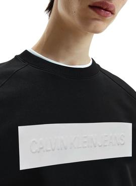 Felpa Calvin Klein Blocking Nero Uomo