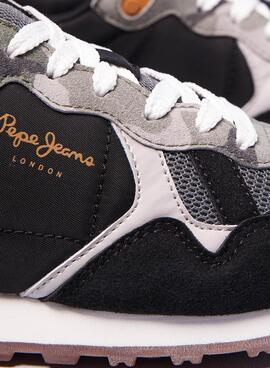 Sneaker Pepe Jeans Britt Camo Nero per Bambino