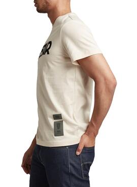 T-Shirt G-Star Raw Beige per Uomo
