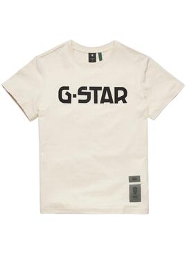 T-Shirt G-Star Raw Beige per Uomo