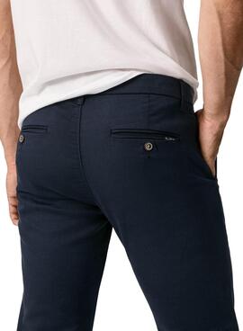 Pantaloni Pepe Jeans James Blu Navy per Uomo