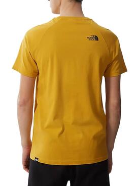 T-Shirt The North Face Box Giallo per Uomo