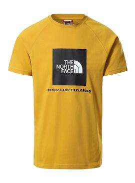 T-Shirt The North Face Box Giallo per Uomo