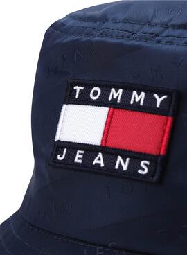 Gorro Tommy Jeans Heritage Jaquard Blu Navy Donna
