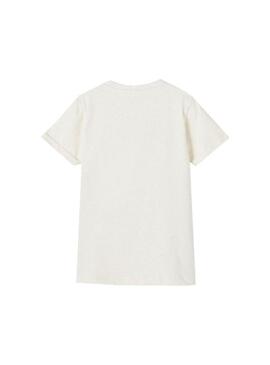 T-Shirt Name It Minnie Carin Bianco per Bambina