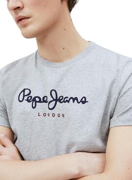 T-Shirt Pepe Jeans Eggo Grigio per Uomo