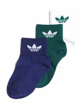 Calzini Adidas Calzino alla caviglia Blu y Verde Bambinos