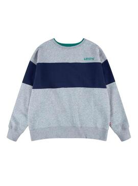 Felpa Levis Colorblock Grigio per Bambino