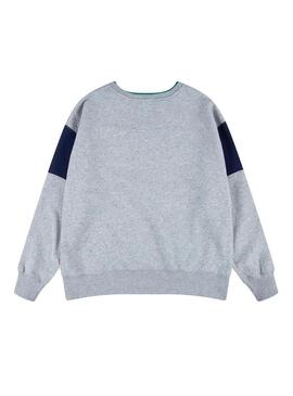 Felpa Levis Colorblock Grigio per Bambino