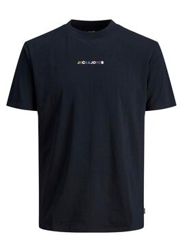 T-Shirt Jack Jones Blalandon Blu Navy per Uomo