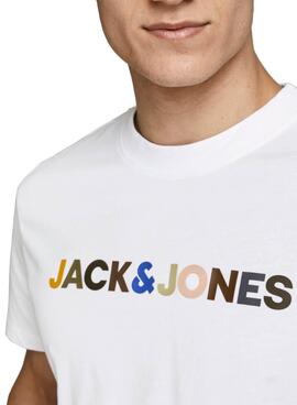 T-Shirt Jack Jones Blablandon Bianco per Uomo