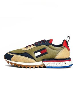 Sneaker Tommy Jeans Cleated Verde per Uomo