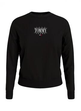 Felpa Tommy Jeans Essential Logo Nero Donna