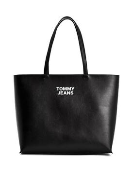 Borsa Tommy Jeans Essential PU Tote Nero Donna