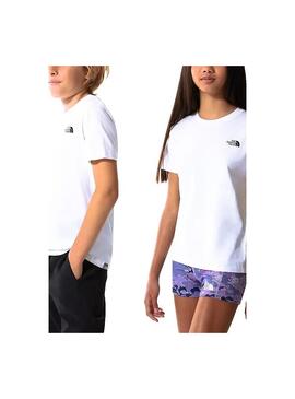 T-Shirt The North Face Simple Bianco per Bambinos