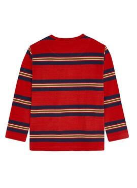 T-Shirt Mayoral Stripes Rosso per Bambino