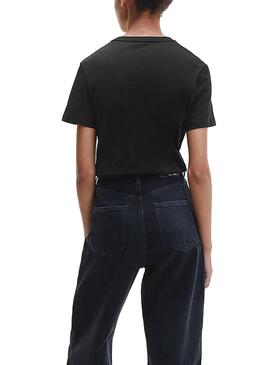 T-Shirt Calvin Klein Jeans Micro Monogram Nero